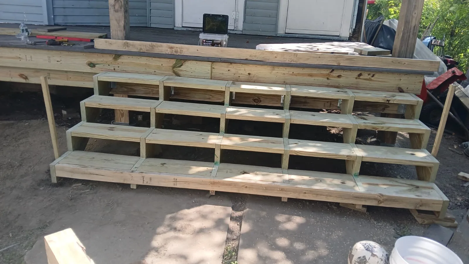 Stair framing work
